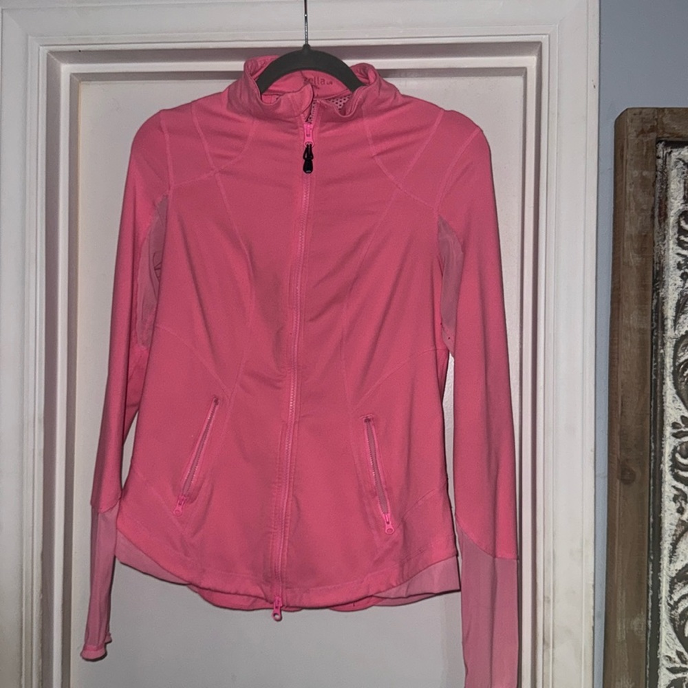 Bright pink Zella athletic jacket size large